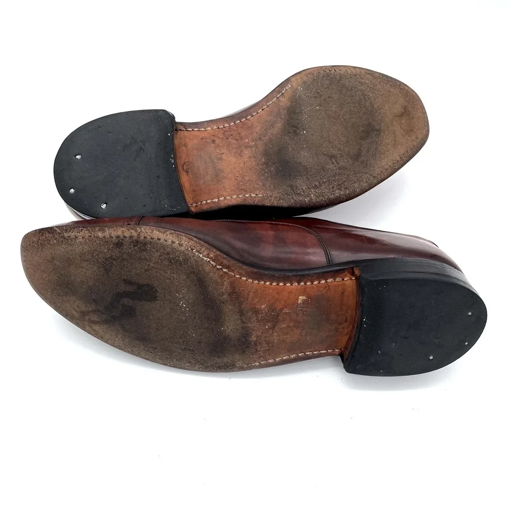 Johnston & Murphy Aristocraft Brown Leather Cap Toe Oxfords Men's Dress Shoes